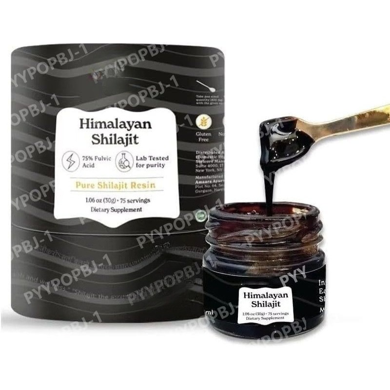Shilajit Resin Pure - راتنج الشيلاجيت الهيمالايي العضوي الطبيعي، حمض