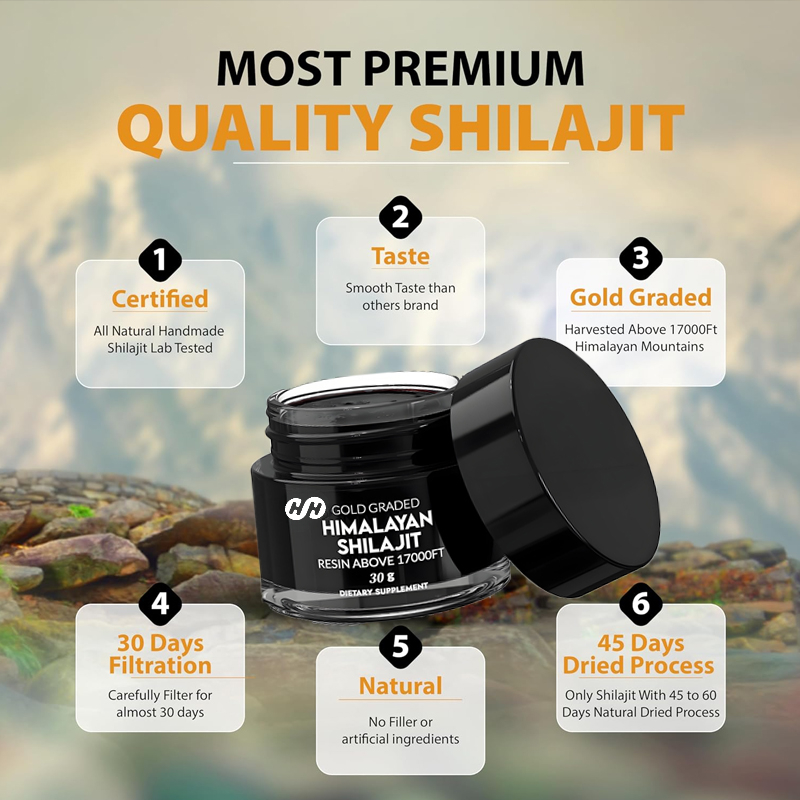 راتنج الشيلاجيت الهيمالايي الن - مراجعة Shilajit Resin Pure وسعره