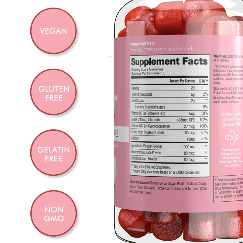 60 قطعة من علكات خل التفاح للب - مراجعة Apple Cider Vinegar Pill وسعره
